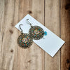 Boho Enamel Flower Earrings – Antique Bronze, Hypoallergenic & Lightweight