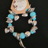 Turquoise dyed Howlite with Heart Charms