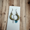 Bubble Moon Earrings - 3D Crescent Shape, Hypoallergenic, Nickel-free