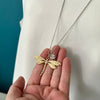 Gold Dragonfly Necklace