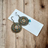Boho Enamel Flower Earrings – Antique Bronze, Hypoallergenic & Lightweight