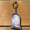 Full Moon Acrylic Glitter Key Chain