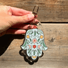 Hamsa Acrylic Glitter Key Chain