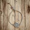 Adjustable Bracelet - Silver Medallion