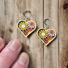 Retro Flower Power Earrings – Colorful Enamel Dangles, Hypoallergenic & Lightweight