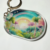 Midnight Rainbow Acrylic Glitter Key Chain