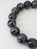 Larvikite Bracelet — 8mm & 10mm Round Beads