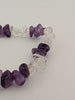 Amethyst & Clear Quartz Chip Bracelet