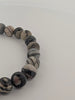 Black Network Stone Bracelet – 8mm Matte Beads