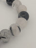 Black Rutile Quartz / Tourmalinated Quartz Bracelets – Chip & 8mm Beads