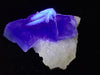 Blue Jelly Fluorite with Phantom Zoning on Quartz – Yaogangxian Mine, China