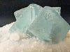 Blue Phantom Fluorite on Quartz 4.5 by 4.5 in 464g – Yaogangxian Mine (YGX) , China