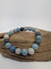 Blue Trolleite Bracelet — 9.5mm Round Beads