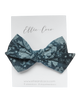Blue Floral Oversize Bow