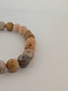 Coral Jade Bracelet – 8mm Polished Beads