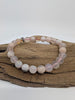Flower Agate Bracelet — 8mm Round Beads