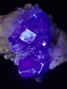 Fluorite on Quartz with Chlorite and UV Fluorescence – Yaogangxian Mine, Hunan, China