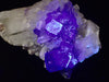 Fluorite on Quartz with Chlorite and UV Fluorescence – Yaogangxian Mine, Hunan, China