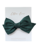 Forest Green Linen Oversize Bow