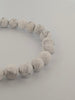 Howlite Bracelet — Chip, 6mm & 8mm Round Beads