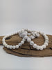 Howlite Bracelet — Chip, 6mm & 8mm Round Beads