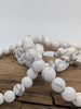 Howlite Bracelet — Chip, 6mm & 8mm Round Beads