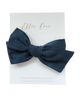 Navy Chambray Oversize Bow