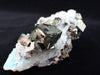 Pyrite and Quartz on Blue Gibbsite – Shangbao Mine, Hunan, China