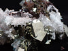 Pyrite and Quartz on Blue Gibbsite – Shangbao Mine, Hunan, China