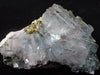 YGX Fluorite with Pyrite – Rare Transparent Fluorite Cluster with UV Glow (198g)