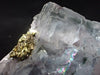 YGX Fluorite with Pyrite – Rare Transparent Fluorite Cluster with UV Glow (198g)