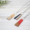 Hex and Trapezoid Walnut Wood Pendant Necklace Regular price - 1