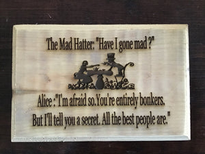 Mad Hatter Plaque - 1