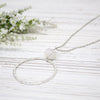 Hammered Circle & Wire Ball Necklace, Asst. - 1
