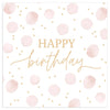 Lunch Napkin - Happy Birthday Dots Pink