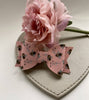 Pink Bees Bow Clip
