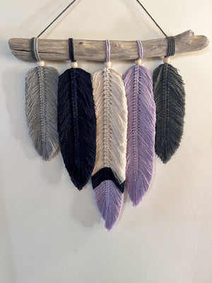 LILAC FEATHER WALL HANGING - 1