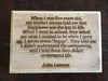 John Lennon - Five years old Wood Plaque - 1