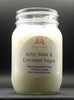 100% Soy Wax Candle-Arctic Mint & Coconut Sugar - Mason Jar 80+Hours - 1