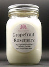 Grapefruit Rosemary Wax Candle - Mason Jar 80+ Hours - 1